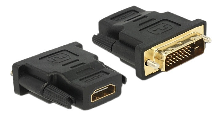 Delock Adapter DVI 24+1 pin male > HDMI female i gruppen COMPUTERTILBEHØR / Kabler og adaptere / DVI / Adaptere hos TP E-commerce Nordic AB (38-61430)