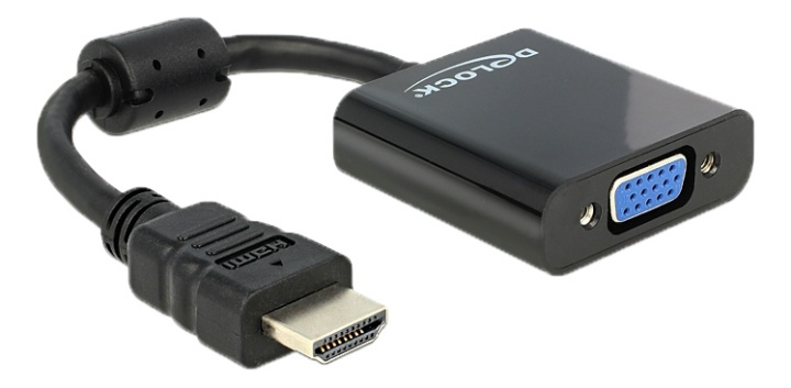 Delock Adapter HDMI-A male > VGA female black i gruppen HJEMMEELEKTRONIK / Kabler og adaptere / HDMI / Adaptere hos TP E-commerce Nordic AB (38-61434)
