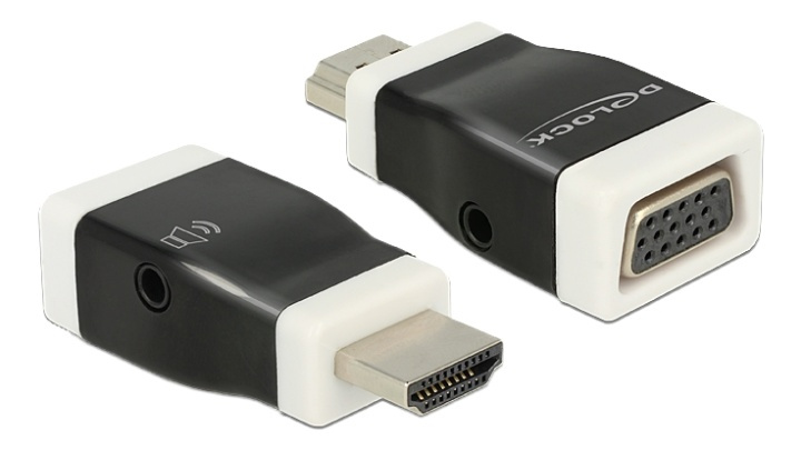 Delock Adapter HDMI-A male > VGA female with Audio i gruppen HJEMMEELEKTRONIK / Kabler og adaptere / HDMI / Adaptere hos TP E-commerce Nordic AB (38-61435)