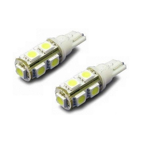 LED-positionslys, fatning W5W, 9-LED (2-pak) i gruppen BIL / Bil belysning / Dioder og lys / W5W (T10) hos TP E-commerce Nordic AB (38-6145)