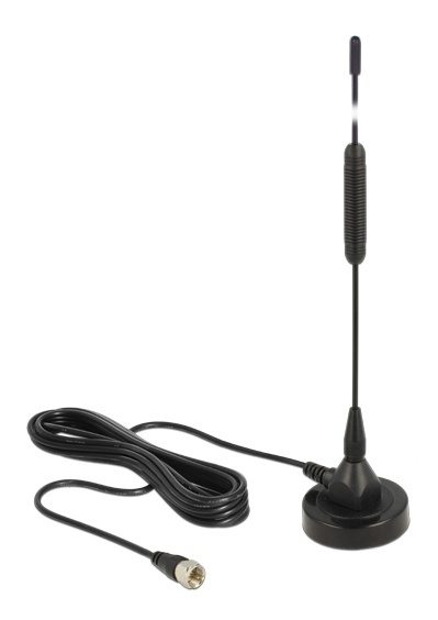 Delock DAB+ Antenna F Plug 0 dBi omnidirectional with magnetical sta i gruppen HJEMMEELEKTRONIK / Lyd & billede / Tv og tilbehør / Antenner og tilbehør hos TP E-commerce Nordic AB (38-61453)