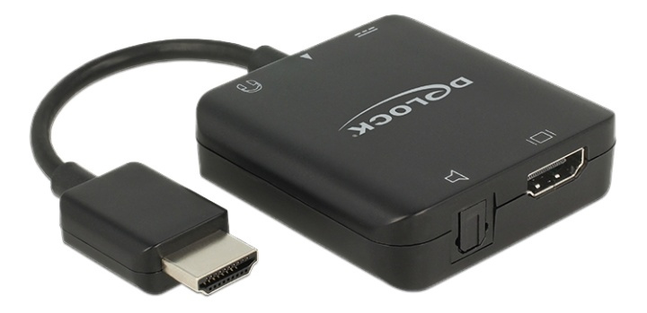 Delock HDMI Audio Extractor 4K kompakt i gruppen HJEMMEELEKTRONIK / Kabler og adaptere / HDMI / Adaptere hos TP E-commerce Nordic AB (38-61461)