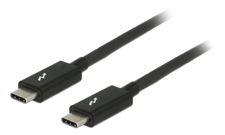 DeLOCK Thunderbolt 3 cable, 20Gbps, 1m, 5120x2880, E-marker, black i gruppen COMPUTERTILBEHØR / Kabler og adaptere / USB / USB-C hos TP E-commerce Nordic AB (38-61523)