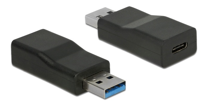 DeLOCK USB-konverter, USB-C - USB-A, 3.1 Gen 2, sort i gruppen COMPUTERTILBEHØR / Kabler og adaptere / USB / USB-A / Adaptere hos TP E-commerce Nordic AB (38-61529)