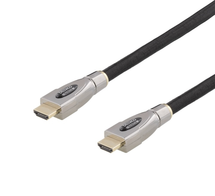 DELTACO PRIME active HDMI cable, 5m, Textile, HDMI High speed with Eth i gruppen HJEMMEELEKTRONIK / Kabler og adaptere / HDMI / Kabler hos TP E-commerce Nordic AB (38-61632)