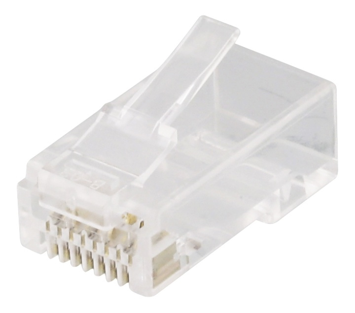 DELTACO RJ45 connector for patch cable, Cat6a, unshielded, 20pcs i gruppen COMPUTERTILBEHØR / Kabler og adaptere / Netværkskabler / Adaptere og samlemuffer hos TP E-commerce Nordic AB (38-61647)