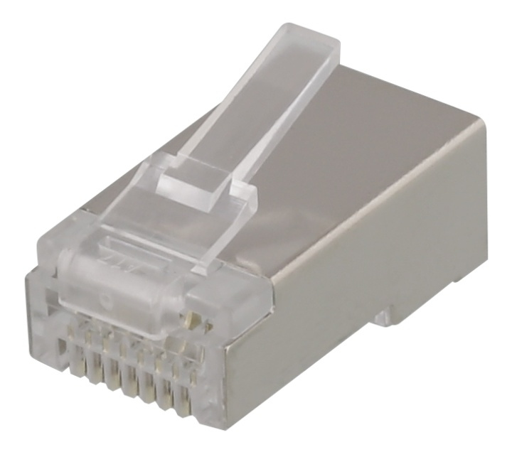 DELTACO RJ45 connector for patch cable, Cat6a, shielded, 20pcs i gruppen COMPUTERTILBEHØR / Kabler og adaptere / Netværkskabler / Adaptere og samlemuffer hos TP E-commerce Nordic AB (38-61648)