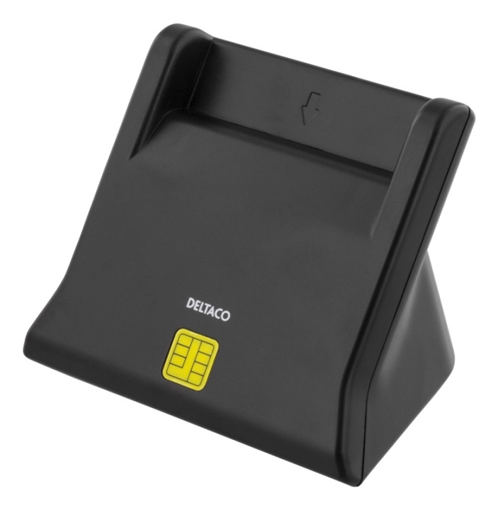 DELTACO UCR-156 Smart card reader, USB, black i gruppen HJEMMEELEKTRONIK / Lagringsmedier / Hukommelseskortlæser hos TP E-commerce Nordic AB (38-61745)