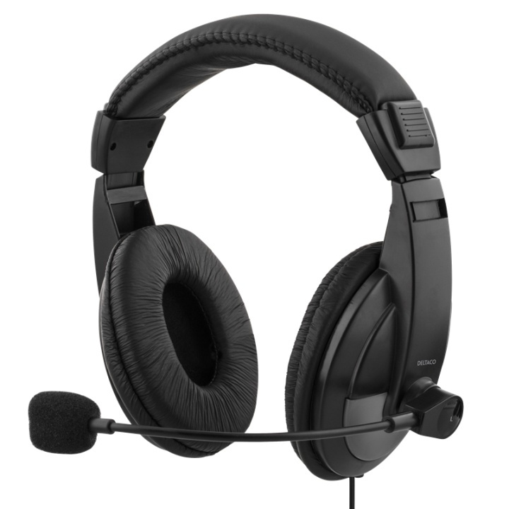 DELTACO USB stereo-headset, 40 mm drivere, 32 ohm, 20Hz-20kHz, 96dB ± i gruppen COMPUTERTILBEHØR / Computer Tilbehør / Headset hos TP E-commerce Nordic AB (38-61776)