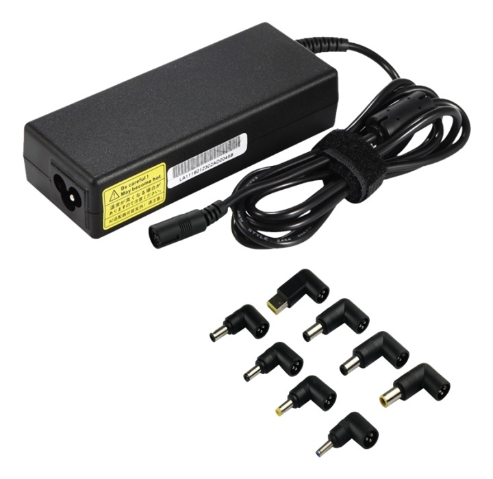 Universal power adapter for laptops, 90W, 15-20V/6A (max), black i gruppen COMPUTERTILBEHØR / Bærbare computere og tilbehør / Oplader / Opladere til laptops / Universal hos TP E-commerce Nordic AB (38-61827)