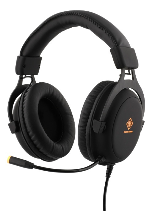 DELTACO GAMING Stereoheadset för gaming, 57mm element, LED-belysning, svart i gruppen COMPUTERTILBEHØR / GAMING / Headset hos TP E-commerce Nordic AB (38-61845)