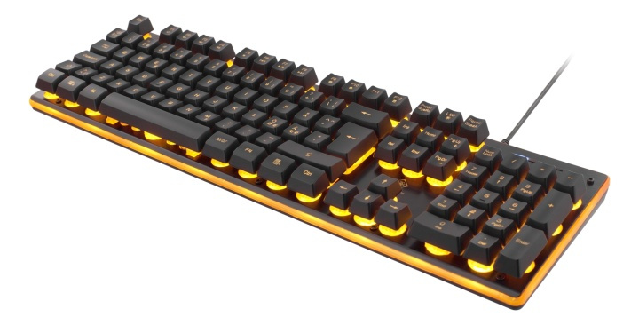 DELTACO GAMING tastatur med membrankontakt, nordisk layout, orange belysning i gruppen COMPUTERTILBEHØR / GAMING / Tastatur hos TP E-commerce Nordic AB (38-61849)