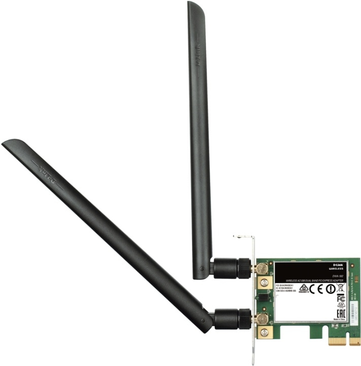 D-Link DWA-582 - Trådløst netværkskort,Dual Band, 802.11ac i gruppen COMPUTERTILBEHØR / Netværk / Netværkskort / PCI trådløs hos TP E-commerce Nordic AB (38-61964)