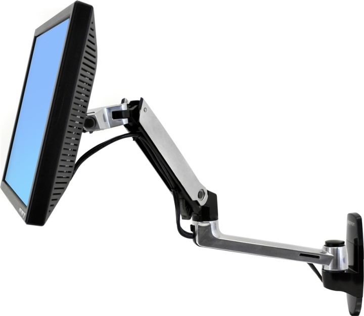 Ergotron LX monitorarm, väggfäste, max 9kg, 2 leder, VESA 75/100 billede