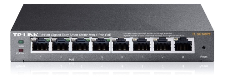 TP-Link TL-SG108PE i gruppen COMPUTERTILBEHØR / Netværk / PoE hos TP E-commerce Nordic AB (38-62496)