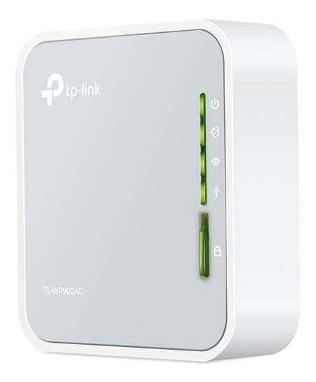 TP-LINK WR902AC Wireless Travel Router, Dual Band,5GHz / 433Mbps,white i gruppen COMPUTERTILBEHØR / Netværk / Routere / 150-300 Mbit/s hos TP E-commerce Nordic AB (38-62539)