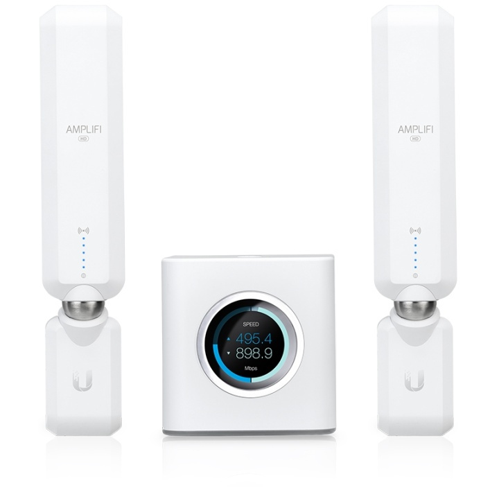 Ubiquiti AmpliFi Home Router, 2x Mesh Points, Plug and Play, Up to 5 G i gruppen COMPUTERTILBEHØR / Netværk / Routere hos TP E-commerce Nordic AB (38-62553)