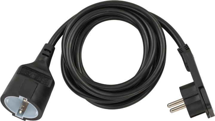 Plastforlængerkabel med fladt stik (forlængerkabel fladt til inderside med 2m kabel) sort i gruppen HJEM, HUS & HAVE / Elektricitet & Belysning / Forlængerledninger hos TP E-commerce Nordic AB (38-62808)