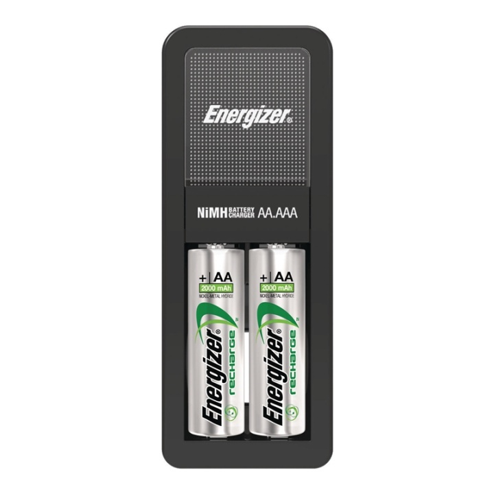 Energizer NiMH batterioplader AA / AAA | 1.2 V DC | 2x AA/LR6 | Euro | Energi fra batteritype: AA | Sort i gruppen HJEMMEELEKTRONIK / Batterier og opladere / Batterioplader hos TP E-commerce Nordic AB (38-62914)