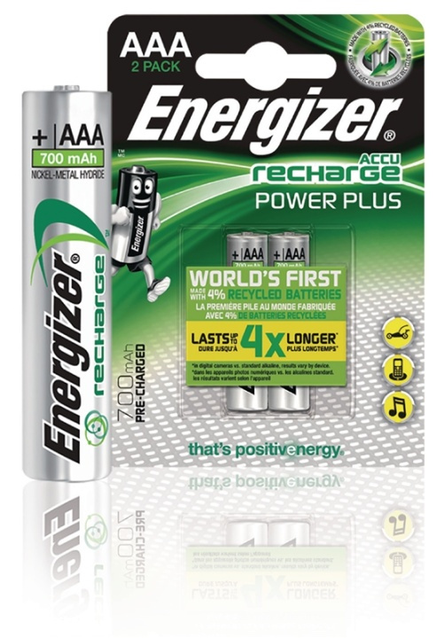 Energizer Genopladelige Ni-MH Batteri AAA | 1.2 V DC | 700 mAh | Forudladet | 2-Blister i gruppen HJEMMEELEKTRONIK / Batterier og opladere / Batterier / AAA hos TP E-commerce Nordic AB (38-62923)