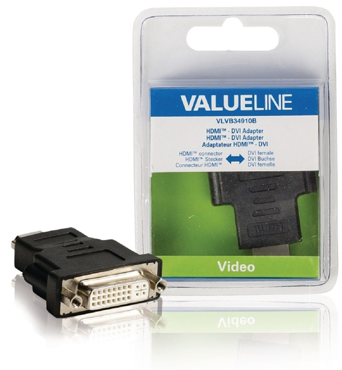 Valueline High Speed Hdmi Med Ethernet Adapter HDMI-Stik - DVI-D 24 + 1-Pin Hun Sort i gruppen HJEMMEELEKTRONIK / Kabler og adaptere / HDMI / Adaptere hos TP E-commerce Nordic AB (38-63863)