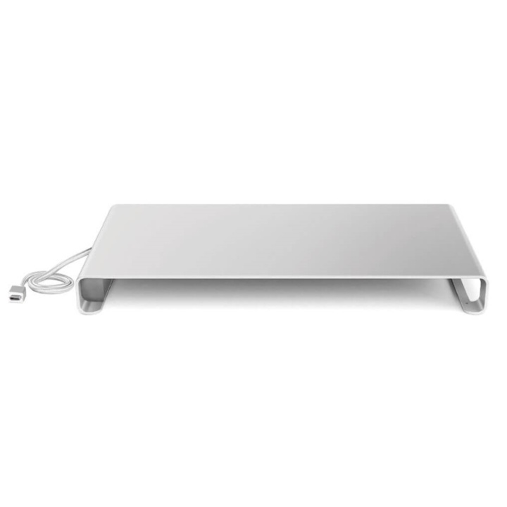 Desire2 Laptop/Monitor Stander Universal 3x USB-A, 1x Type-C, Sølv i gruppen COMPUTERTILBEHØR / Bærbare computere og tilbehør / Andet hos TP E-commerce Nordic AB (38-64077)