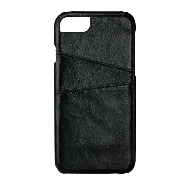 Onsala Mobilcover Sort Læder iPhone 6/7/8/SE2020/22 med Kortrum i gruppen SMARTPHONES & TABLETS / Mobil Beskyttelse / Apple / iPhone 6/6S / Cover hos TP E-commerce Nordic AB (38-64328)