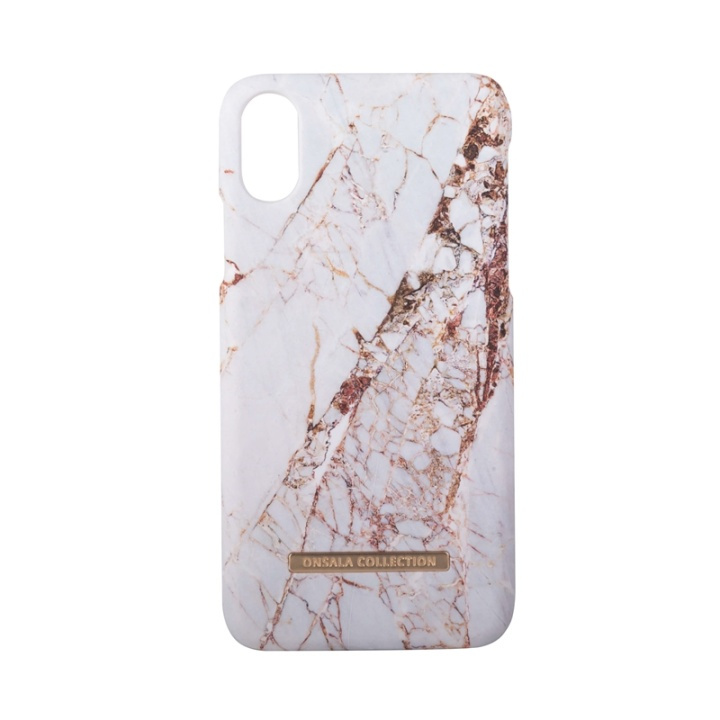 Onsala COLLECTION Mobilskal Soft White Rhino Marble iPhone X/Xs i gruppen SMARTPHONES & TABLETS / Mobil Beskyttelse / Apple / iPhone X/XS / Cover hos TP E-commerce Nordic AB (38-64373)