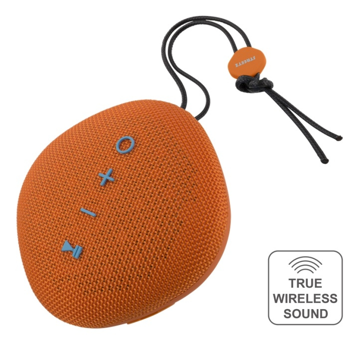 STREETZ water resistant Bluetooth speaker, TWS, BT 4.2, 1x6W, orange i gruppen HJEMMEELEKTRONIK / Lyd & billede / Højttalere & tilbehør / Bluetooth-højttalere / Bærbare højttalere hos TP E-commerce Nordic AB (38-65790)