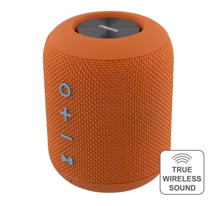 STREETZ water resistant speaker, 2x5W, TWS, BT 4.2, 22Hz-20kHz,orange i gruppen HJEMMEELEKTRONIK / Lyd & billede / Højttalere & tilbehør / Bluetooth-højttalere / Bærbare højttalere hos TP E-commerce Nordic AB (38-65792)
