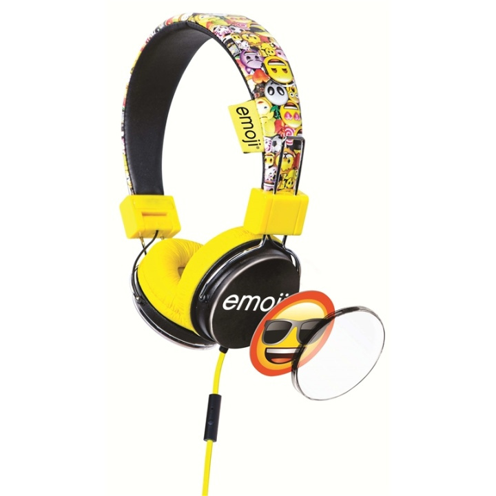 EMOJI Høretelefoner On-Ear Junior 83db Smileys Smart i gruppen HJEMMEELEKTRONIK / Lyd & billede / Hovedtelefoner & Tilbehør / Hovedtelefoner hos TP E-commerce Nordic AB (38-65882)