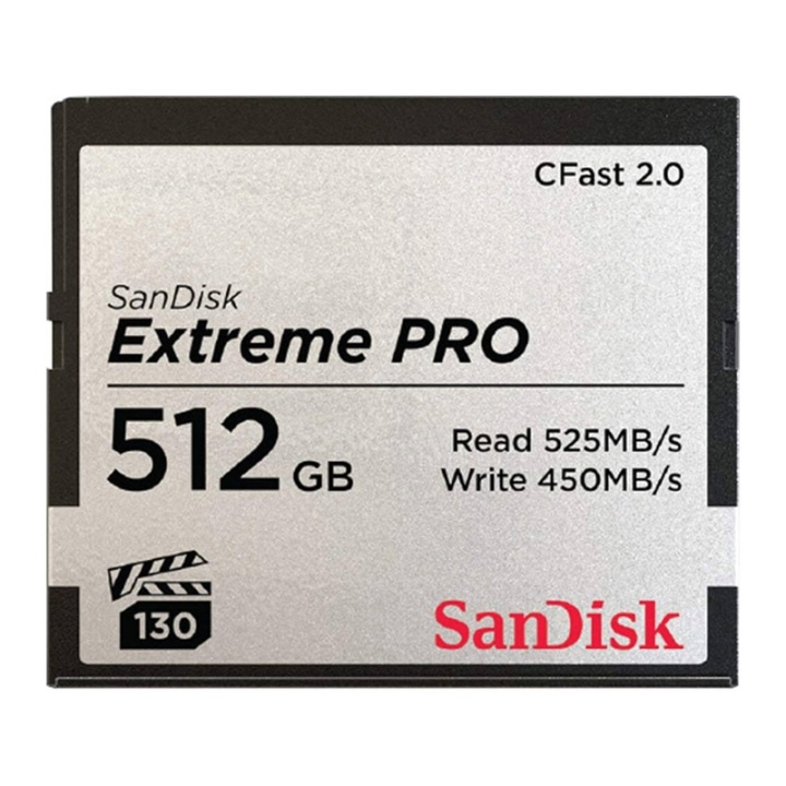 SANDISK Cfast 2.0 Extreme Pro 512GB 525MB/s VPG130 i gruppen HJEMMEELEKTRONIK / Lagringsmedier / Hukommelseskort / Compact Flash hos TP E-commerce Nordic AB (38-66077)