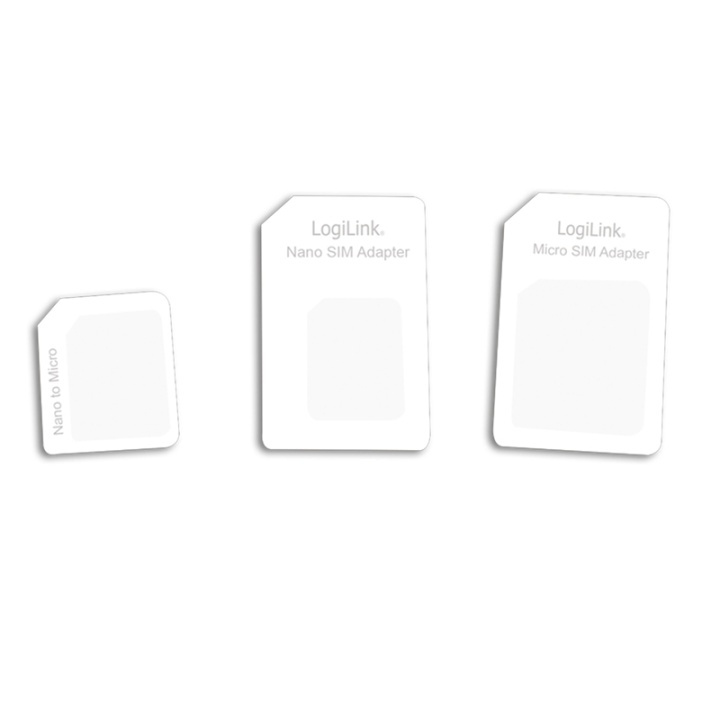 LogiLink SIM-kortsadaptrar 3-pack i gruppen SMARTPHONES & TABLETS / Øvrigt tilbehør / Andet hos TP E-commerce Nordic AB (38-66586)