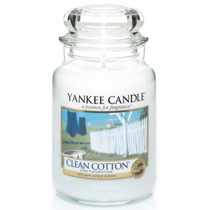 Yankee Candle Classic Large Jar Clean Cotton Candle 623g i gruppen SKØNHED & HELSE / Duft & Parfume / Øvrig duft / Duftlys hos TP E-commerce Nordic AB (38-67627)