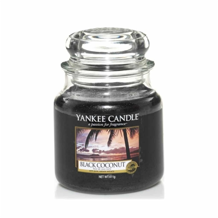 Yankee Candle Classic Medium Jar Black Coconut Candle 411g i gruppen SKØNHED & HELSE / Duft & Parfume / Øvrig duft / Duftlys hos TP E-commerce Nordic AB (38-67660)