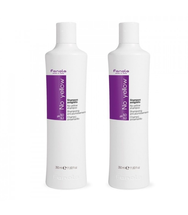 2-pack Fanola No Yellow Schampoo 350ml i gruppen SKØNHED & HELSE / Hår og styling / Hårpleje / Hårfarve / Sølv shampoo hos TP E-commerce Nordic AB (38-68160)