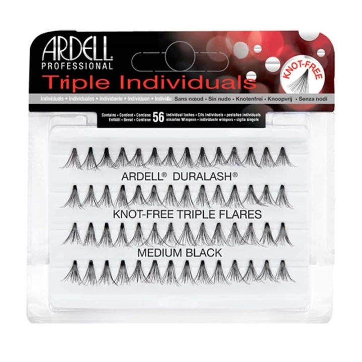 Ardell Triple Individuals Duralash Knot Free Flares Medium Black i gruppen SKØNHED & HELSE / Makeup / Øjne og øjenbryn / Falske øjenvipper hos TP E-commerce Nordic AB (38-69728)