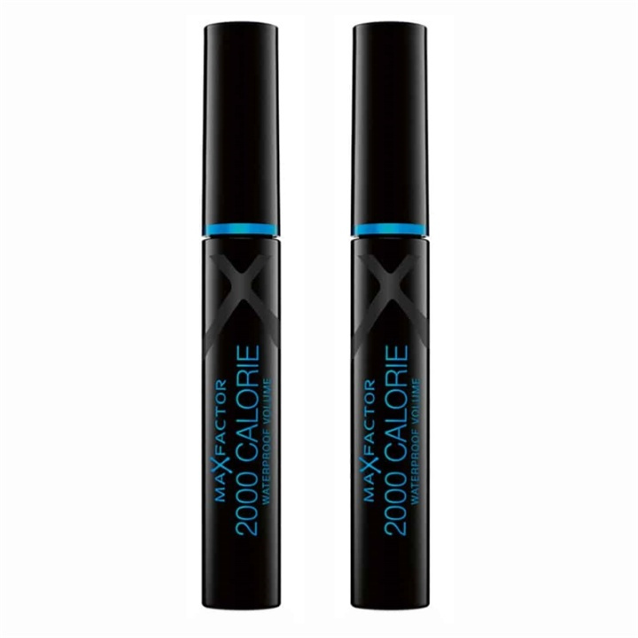 2-pack Max Factor 2000 Calorie Mascara Waterproof Black 9ml i gruppen SKØNHED & HELSE / Makeup / Øjne og øjenbryn / Mascara hos TP E-commerce Nordic AB (38-69772)