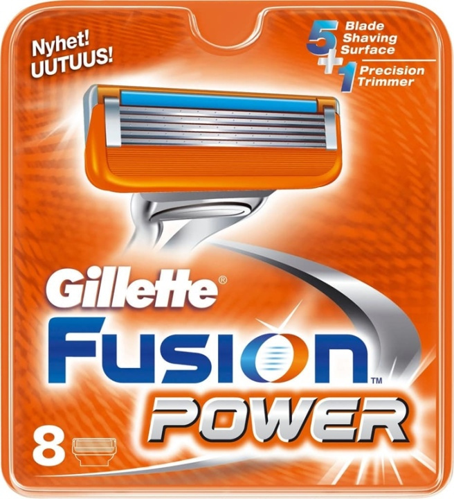 Gillette Fusion Power 8-pack i gruppen SKØNHED & HELSE / Hår og styling / Barbering og trimning / Barberskraber og tilbehør hos TP E-commerce Nordic AB (38-70057)