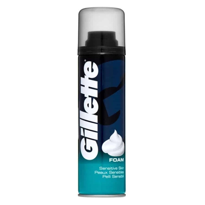 Gillette Sensitive Skin Shaving Foam 200ml i gruppen SKØNHED & HELSE / Hår og styling / Barbering og trimning / Barberskraber og tilbehør hos TP E-commerce Nordic AB (38-70063)