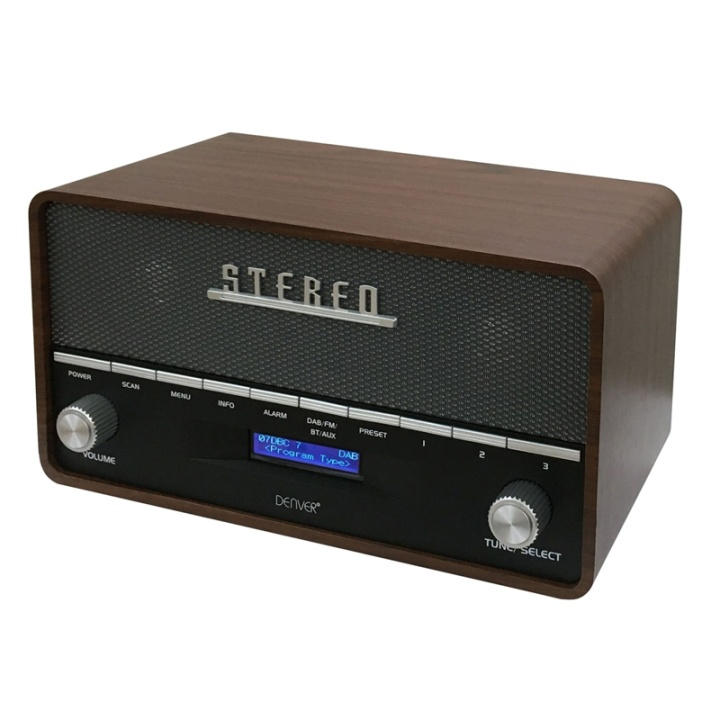 Denver DAB+ & FM-radio Retro-design i gruppen HJEMMEELEKTRONIK / Lyd & billede / Hjemmebiograf, HiFi & Bærbar / Radio og vækkeure / Internet Radio hos TP E-commerce Nordic AB (38-71219)