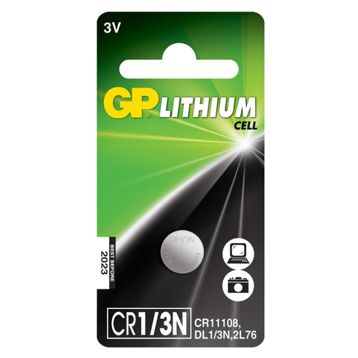GP CR1/3N 3V Lithium 1-pack i gruppen HJEMMEELEKTRONIK / Batterier og opladere / Batterier / Knapcelle hos TP E-commerce Nordic AB (38-71306)