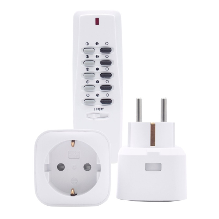 Nexa Plug-in-modtager On/Off mini 2x3500W MYCR-1/SET i gruppen HJEM, HUS & HAVE / Smart hjem / Smart plugs hos TP E-commerce Nordic AB (38-71439)