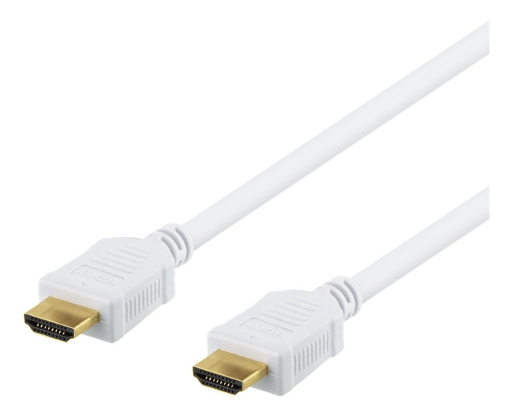 DELTACO High-Speed HDMI kabel, 5m, Ethernet, 4K UHD, hvid i gruppen HJEMMEELEKTRONIK / Kabler og adaptere / HDMI / Kabler hos TP E-commerce Nordic AB (38-71639)
