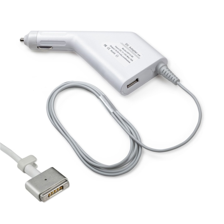 Billaddare till Apple Macbook, 20V 4.25A, Magsafe 2 (85W) i gruppen COMPUTERTILBEHØR / Bærbare computere og tilbehør / Oplader / Bilopladere hos TP E-commerce Nordic AB (38-7168)