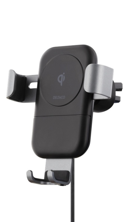 DELTACO wireless car charger, Qi, 10 W, black i gruppen BIL / Bilholder / Bilholder Smartphone hos TP E-commerce Nordic AB (38-71704)