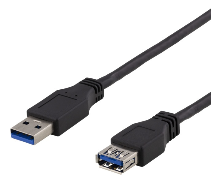 DELTACO USB 3.1 Gen1 Extension cable, 3m, USB-A male to USB-A female, i gruppen COMPUTERTILBEHØR / Kabler og adaptere / USB / USB-A / Kabler hos TP E-commerce Nordic AB (38-71719)