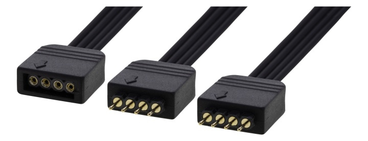 DELTACO GAMING 2-way LED Strip splitter cable, passive, 4-pin, 0.15m, i gruppen COMPUTERTILBEHØR / GAMING / Gaming tilbehør hos TP E-commerce Nordic AB (38-71752)