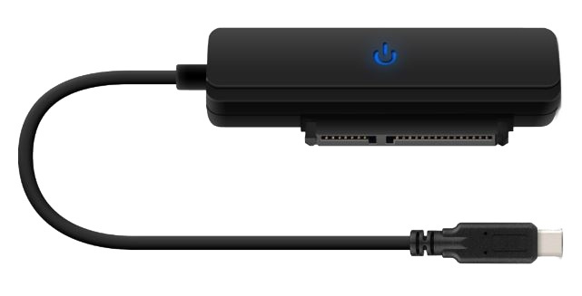 USB-C 3.1 Gen2 HDD Adapter, up to 12,5mm, 10Gbps, black i gruppen COMPUTERTILBEHØR / Computerkomponenter / Harddiske / Adaptere og tilbehør hos TP E-commerce Nordic AB (38-71789)