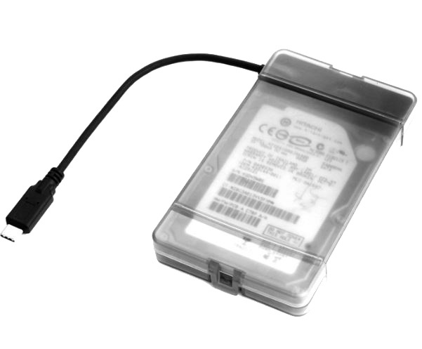 USB-C 3.1 Gen2 HDD Adapter, up to 12,5mm, 10Gbps, black i gruppen COMPUTERTILBEHØR / Computerkomponenter / Harddiske / Adaptere og tilbehør hos TP E-commerce Nordic AB (38-71791)